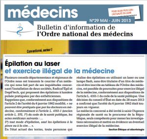 article épilation légalité